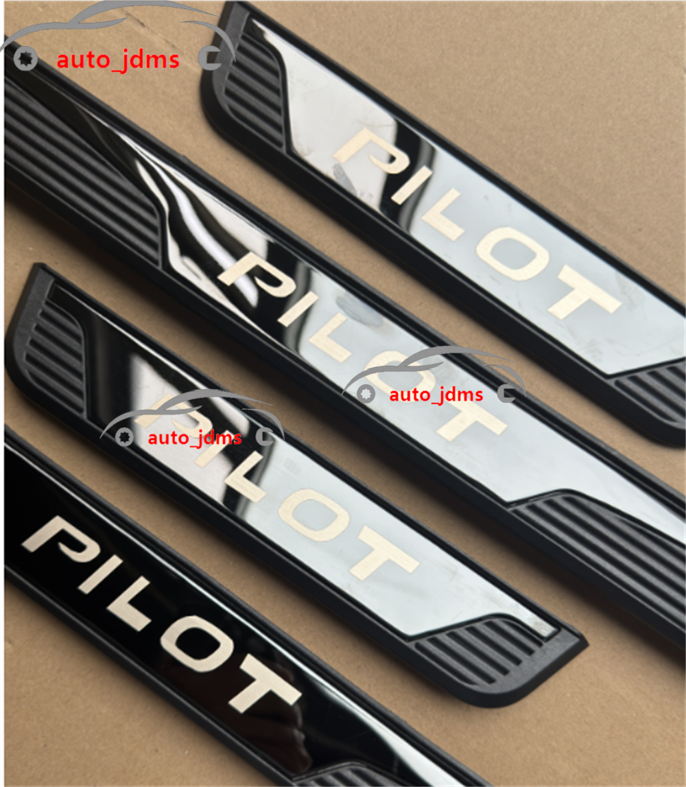 For Honda Pilot Car Accessories Door Sill Strip Protector Scuff Plate Guard X4