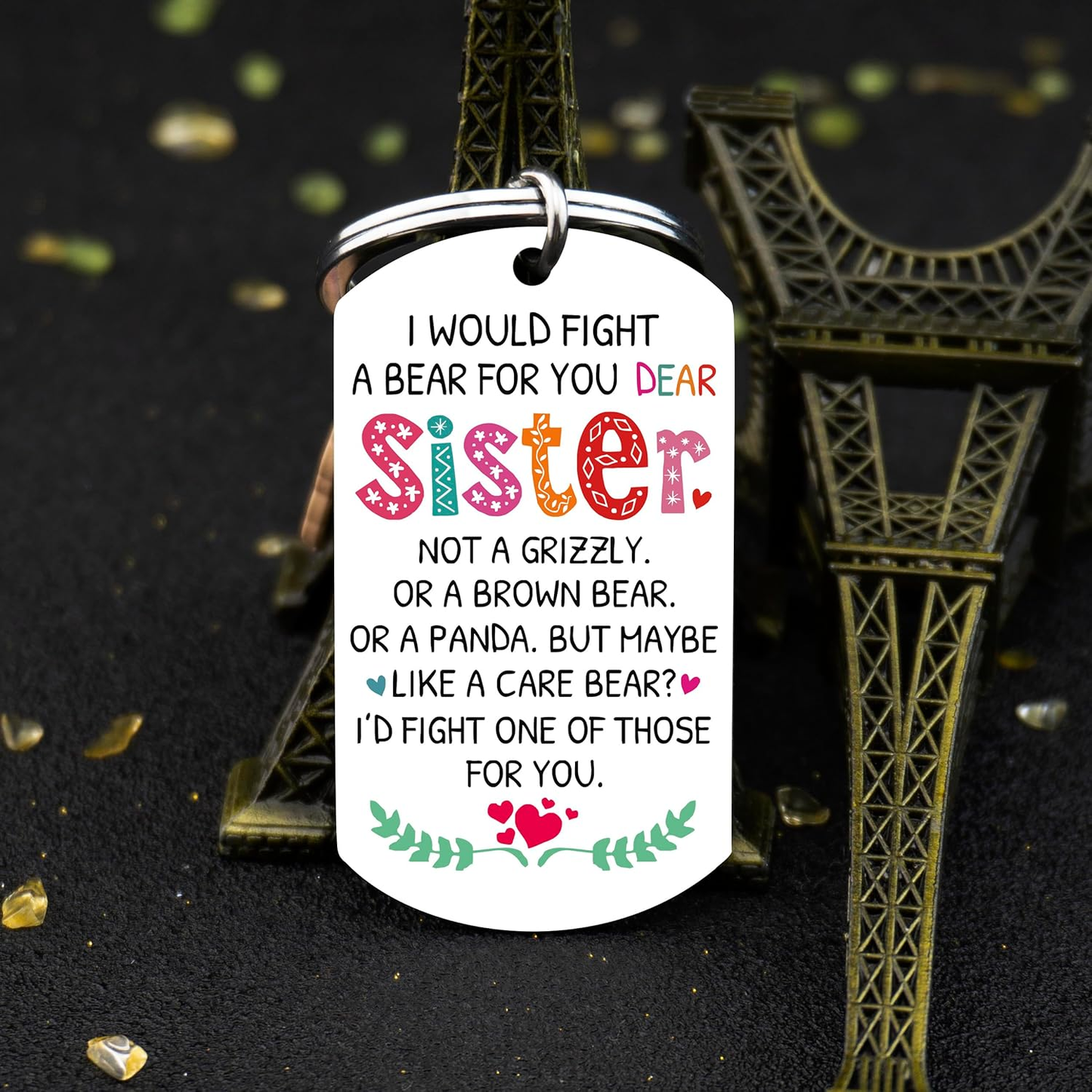 Sister Birthday Ideas for Sisters Women Cute Bear Keychain Birthday Gift for Bes