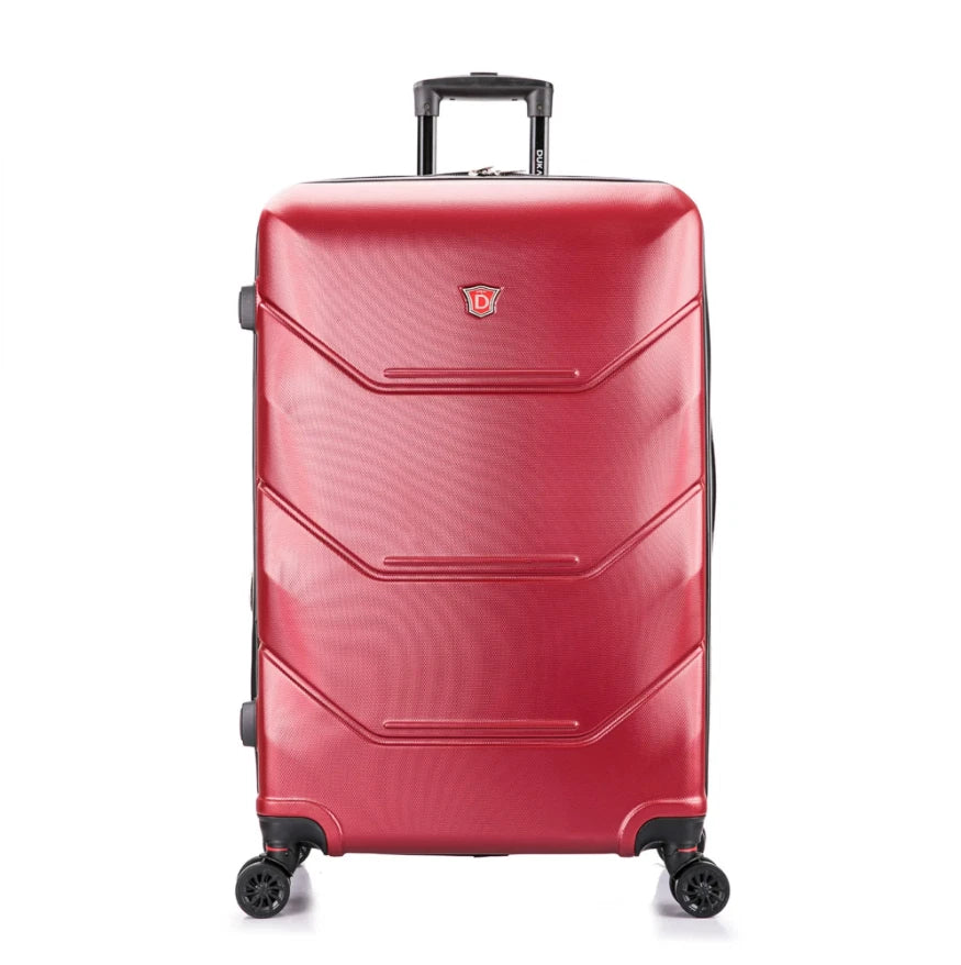 Lightweight 30-inch Red Travel Suitcase Hard Side Luggage with Spinner Wheels
