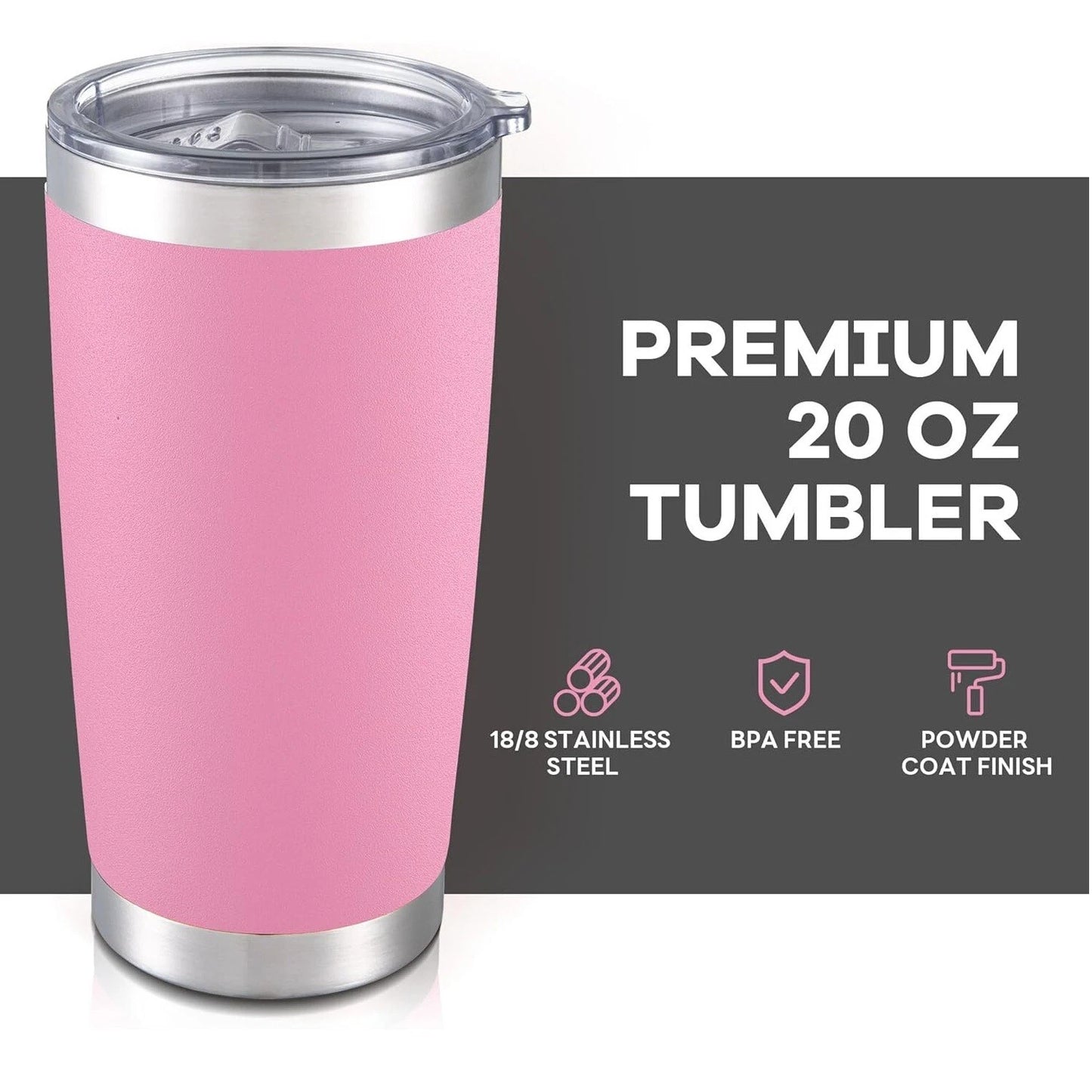 Personalized Custom Registered Nurse RN Appreciation Week Gift Tumbler 20oz PINK
