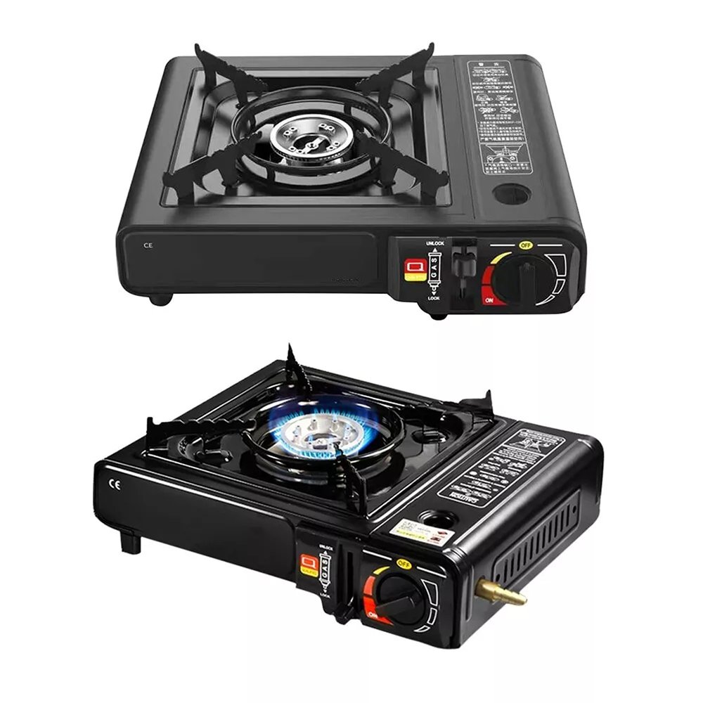 High-Power 3500W Butane Camping Stove with Brass Windproof Cooking Burners