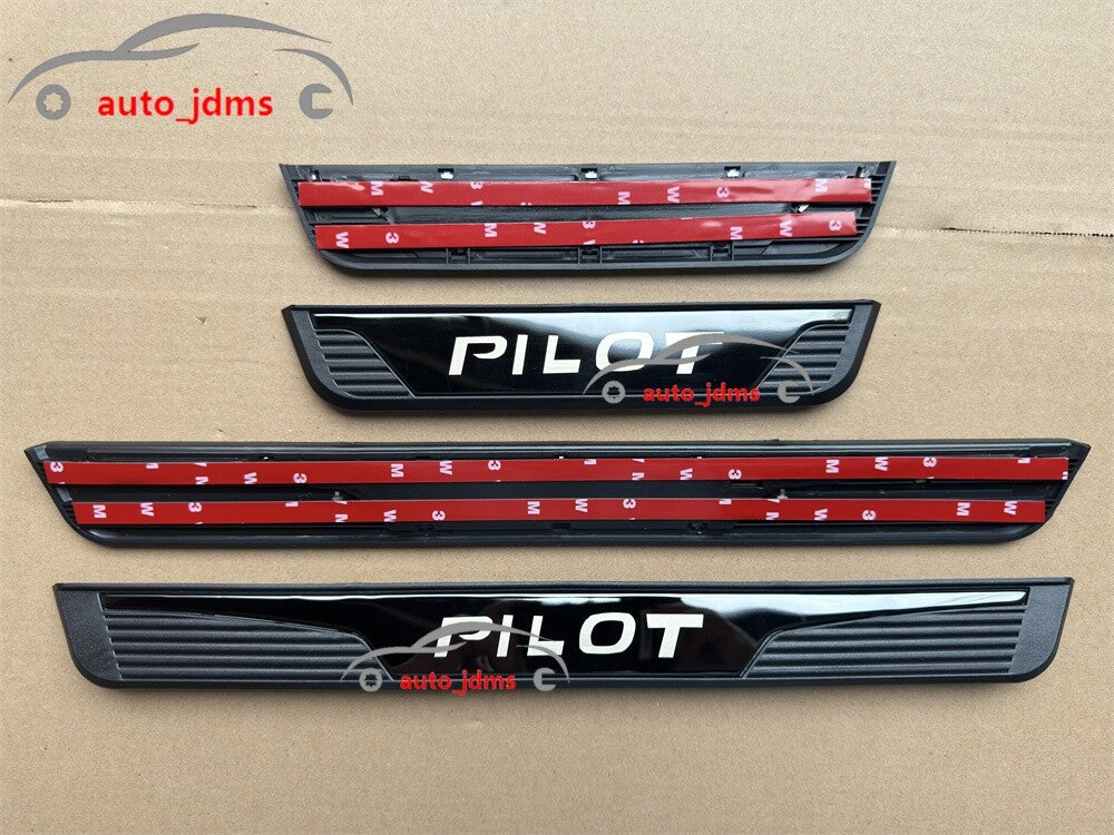 For Honda Pilot Car Accessories Door Sill Strip Protector Scuff Plate Guard X4