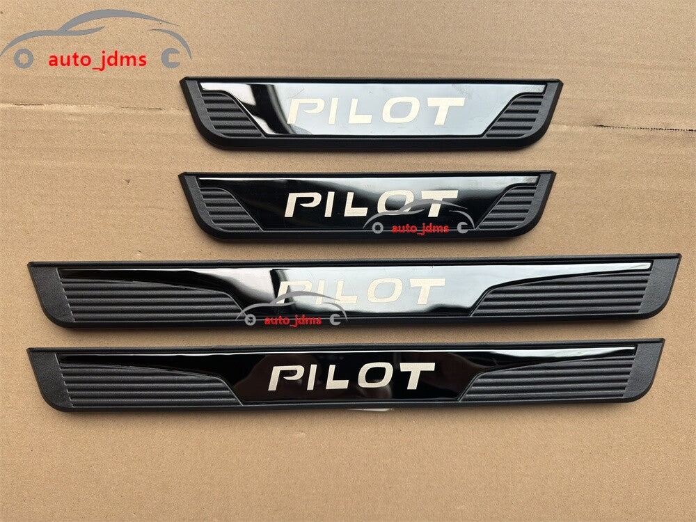 For Honda Pilot Car Accessories Door Sill Strip Protector Scuff Plate Guard X4