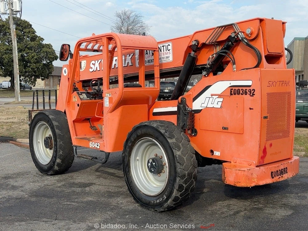 2007 Skytrak 6042 42' 6k lb Telescopic Reach Forklift Telehandler RECON bidadoo