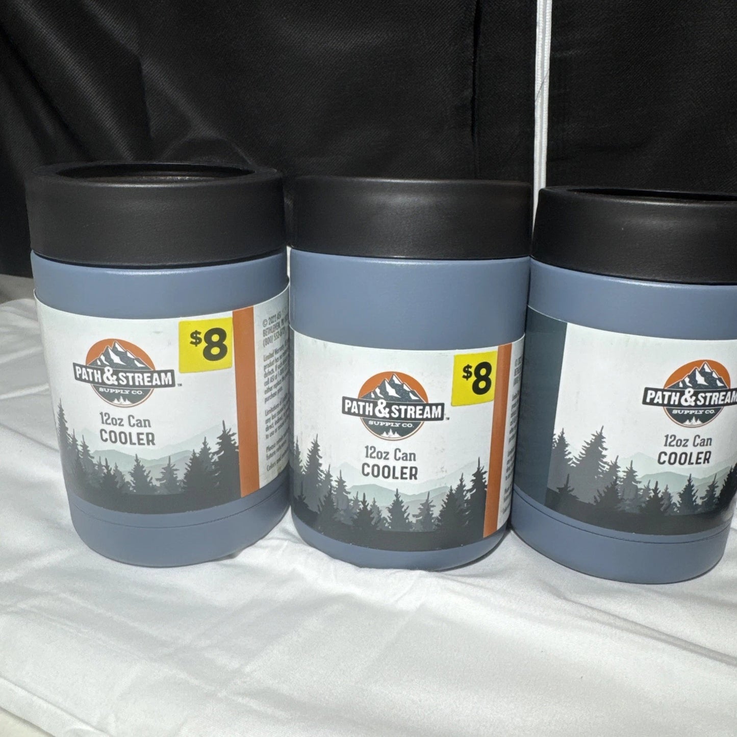 3 pack Path & Stream 12 oz Can Cooler Insulated Beverage Koozie ,Coozie