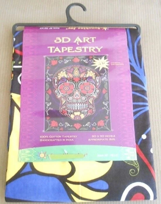New 3D Black Sugar Skull Bed Cover Tapestry 60X90 Day of the Dead Decor Skulls | eBayeBay HomeMore information - About this item conditionDiners Club