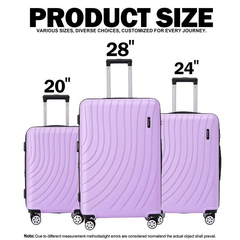 Luggage Set 3 Piece Expandable Suitcase TSA Lock Double Spinner Wheels HardSide