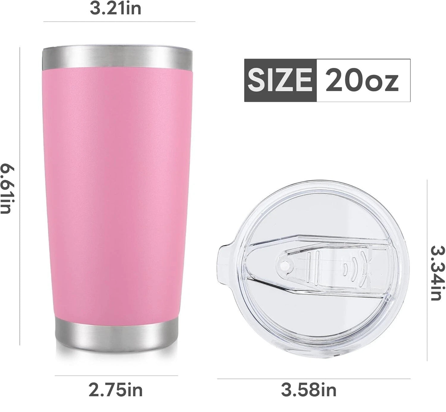 Personalized Custom Registered Nurse RN Appreciation Week Gift Tumbler 20oz PINK