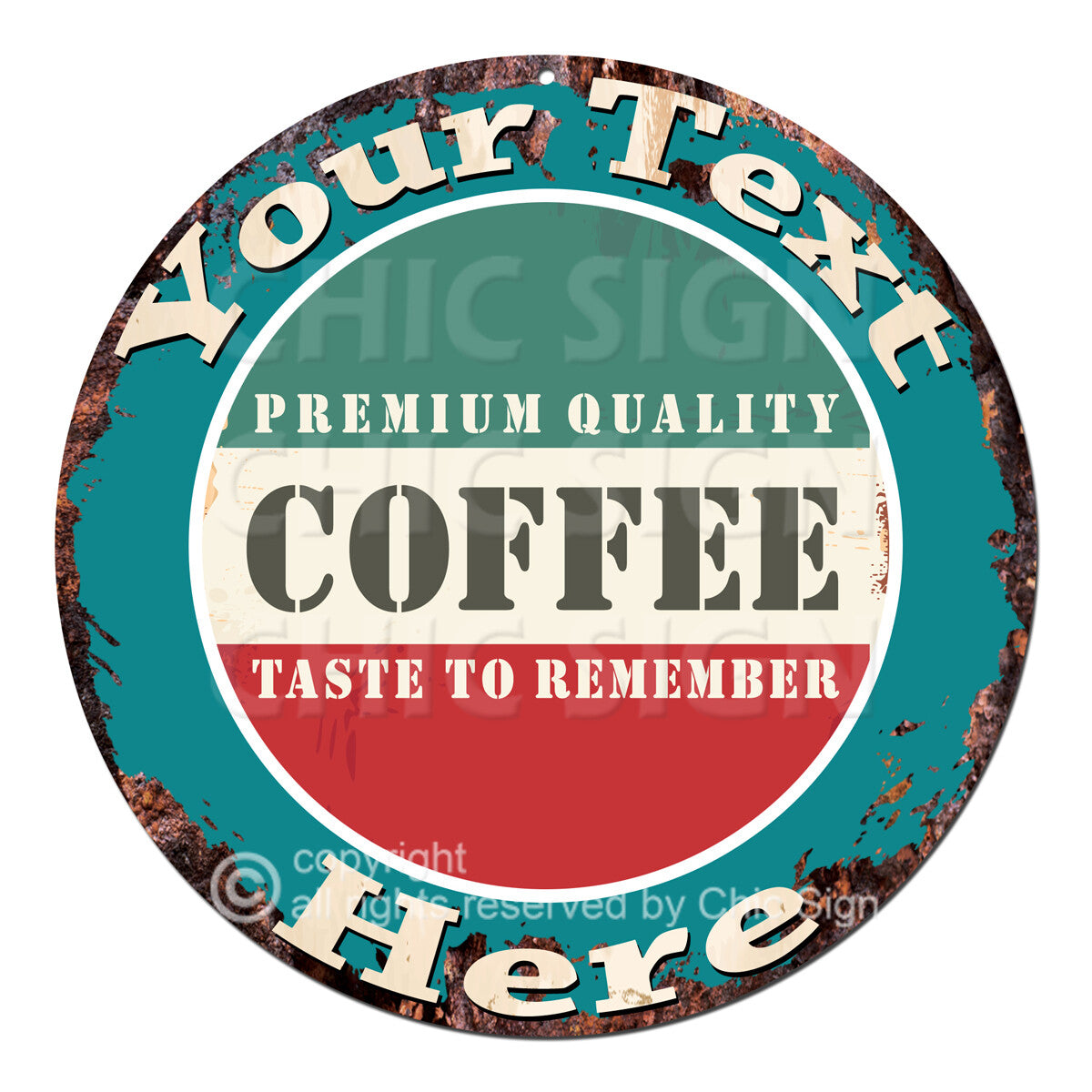CP0193 ANY NAME'S Custom Coffee Personalized Aluminum Metal Sign Decor Gift idea