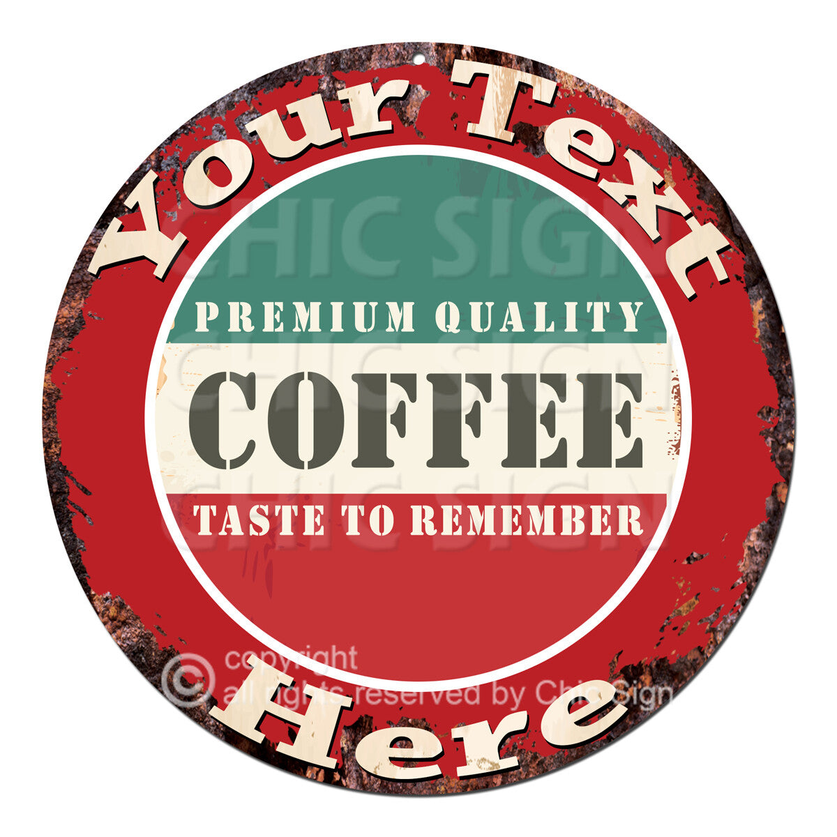 CP0193 ANY NAME'S Custom Coffee Personalized Aluminum Metal Sign Decor Gift idea