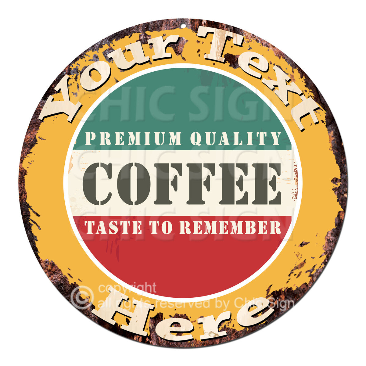 CP0193 ANY NAME'S Custom Coffee Personalized Aluminum Metal Sign Decor Gift idea
