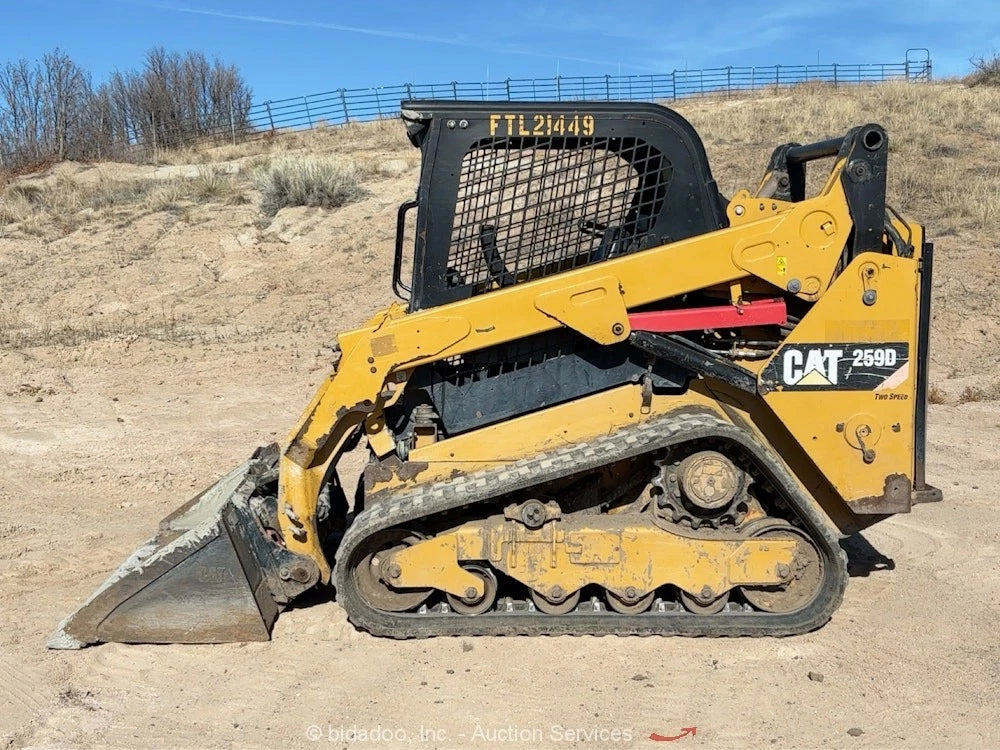 2019 Caterpillar 259D Skid Steer Track Loader Crawler Aux Hyd Bucket bidadoo