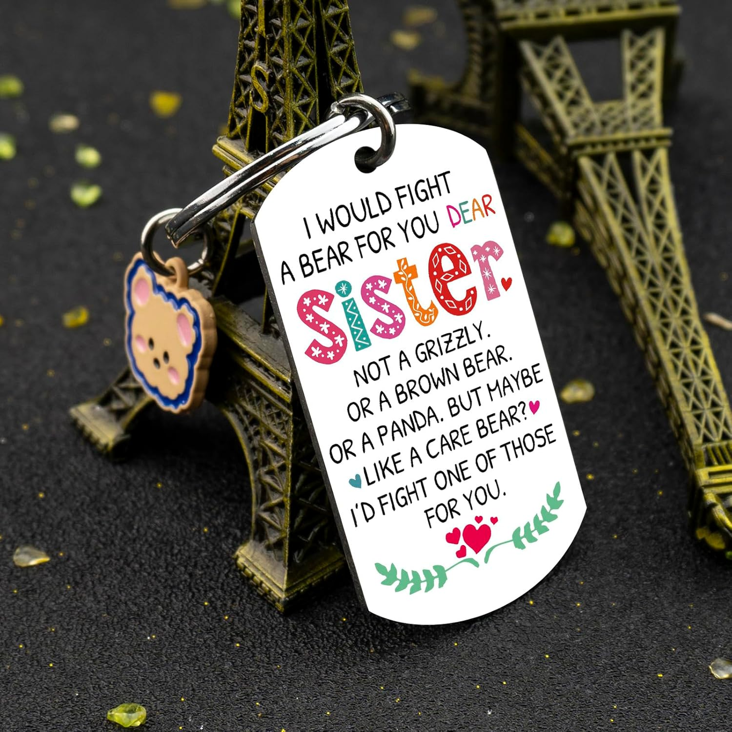 Sister Birthday Ideas for Sisters Women Cute Bear Keychain Birthday Gift for Bes