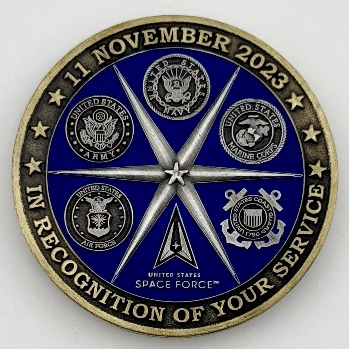 U.S. Armed Forces Veteran Recognition Challenge Coin Veterans Day 2023 Vanguard