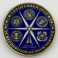 U.S. Armed Forces Veteran Recognition Challenge Coin Veterans Day 2023 Vanguard