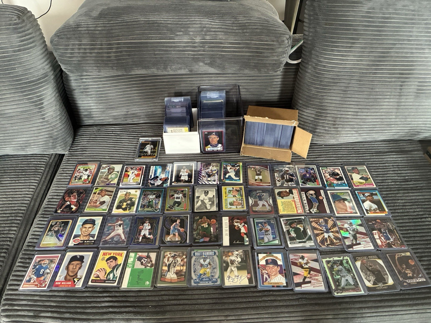 Massive Sports Card Collection Lot!! 3000 Cards! Autos Jersey Graded!!