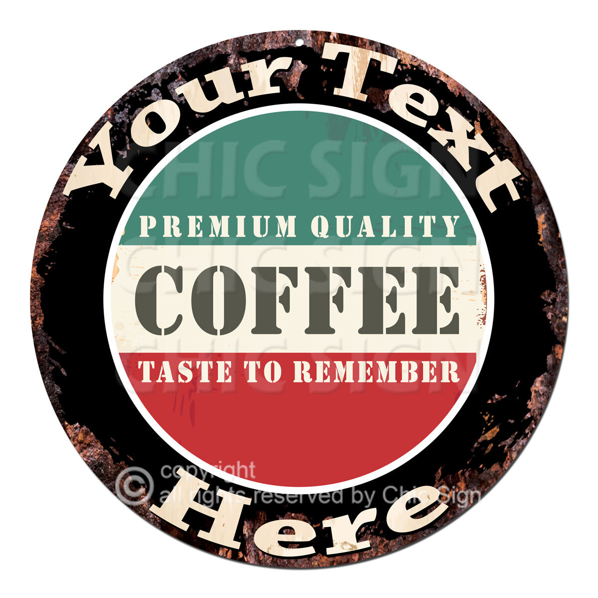 CP0193 ANY NAME'S Custom Coffee Personalized Aluminum Metal Sign Decor Gift idea