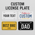 Custom Mini License Plate 7x4 | Motorcycle Golf Cart Bicycle Name Tag Plate