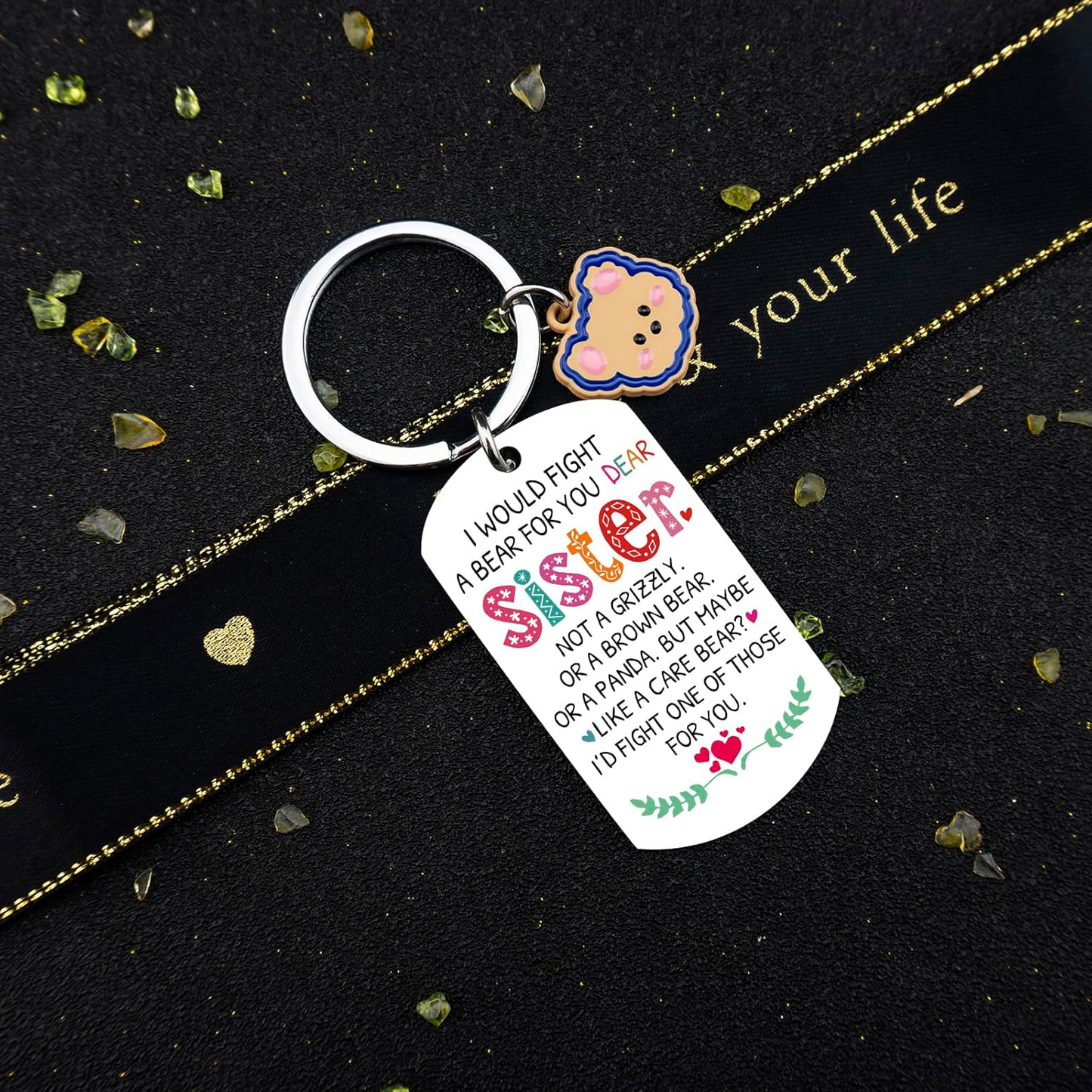 Sister Birthday Ideas for Sisters Women Cute Bear Keychain Birthday Gift for Bes