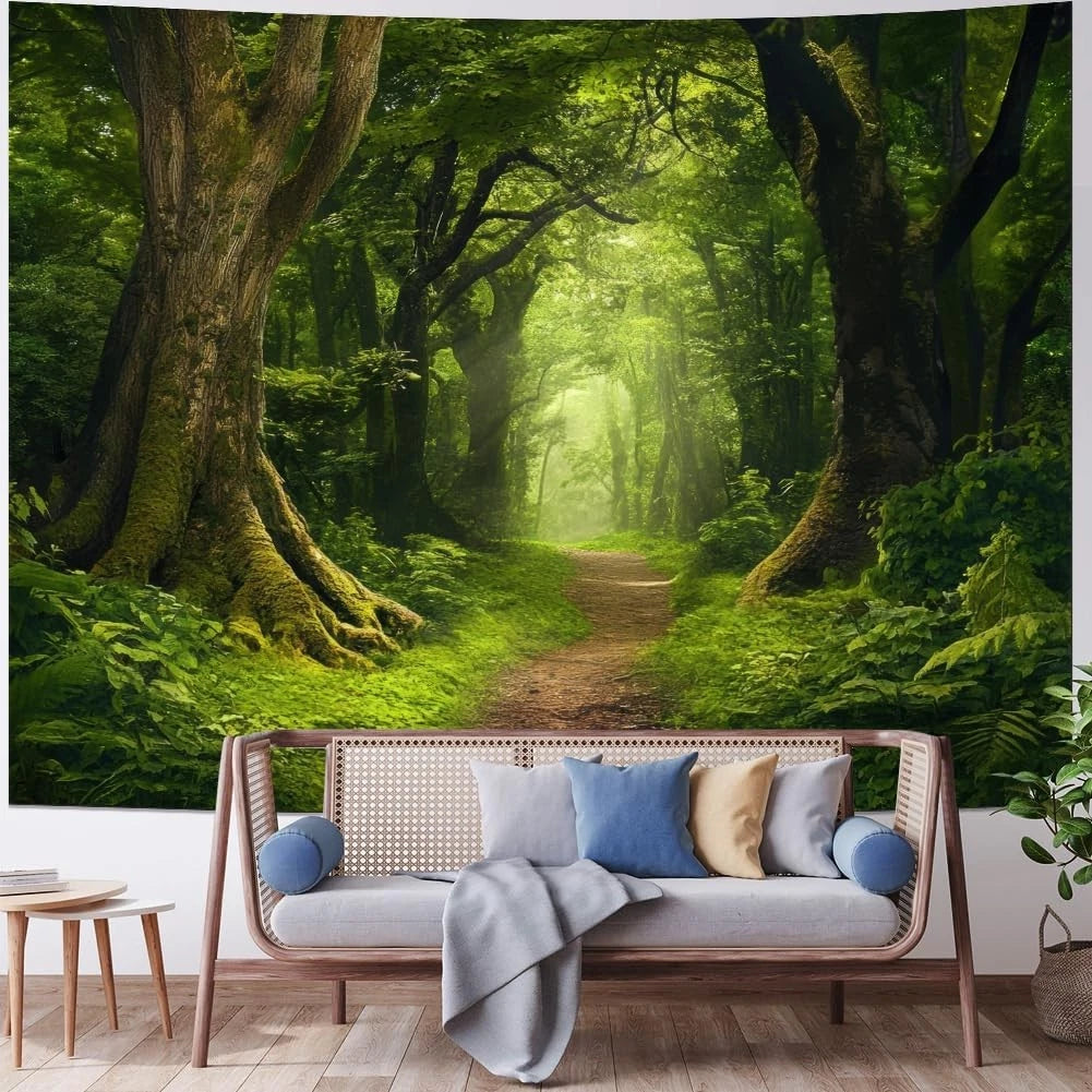 Amtoodopin Forest Tapestry Nature Landscape Tapestries 59.1L x 51.2W,