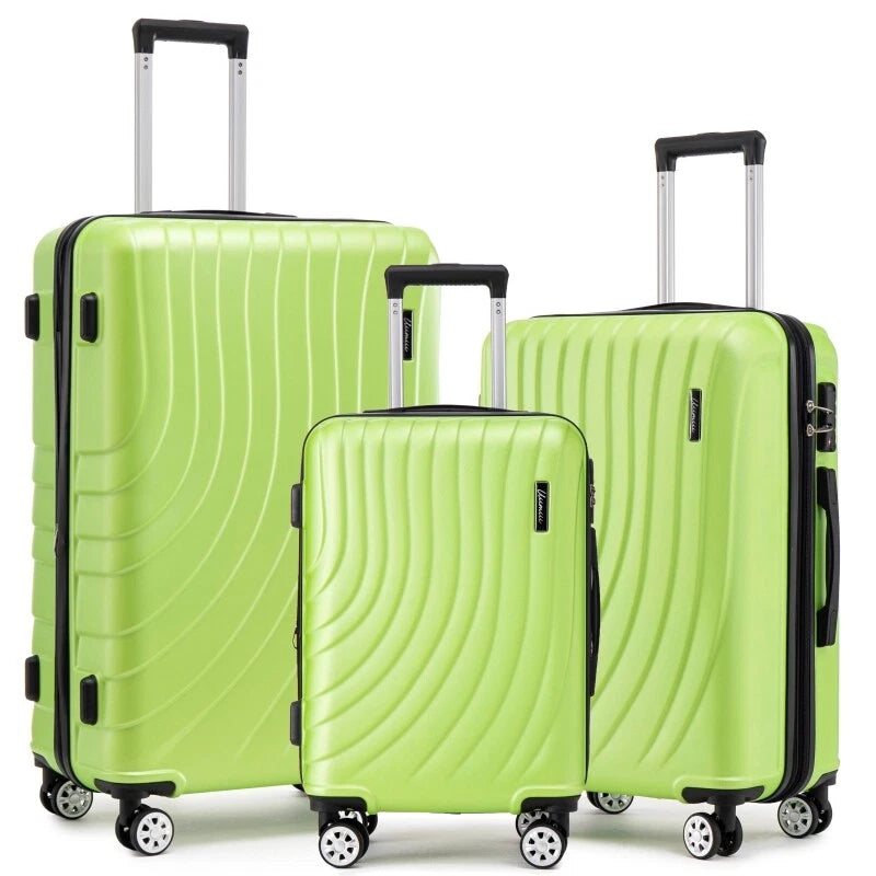 Luggage Set 3 Piece Expandable Suitcase TSA Lock Double Spinner Wheels HardSide