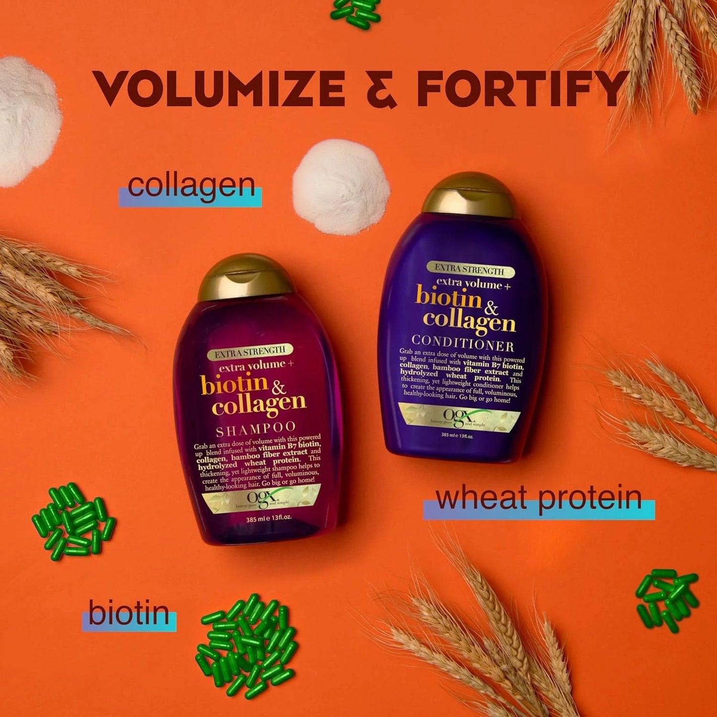 OGX Biotin Collagen Extra Strength Volumizing Shampoo 13oz