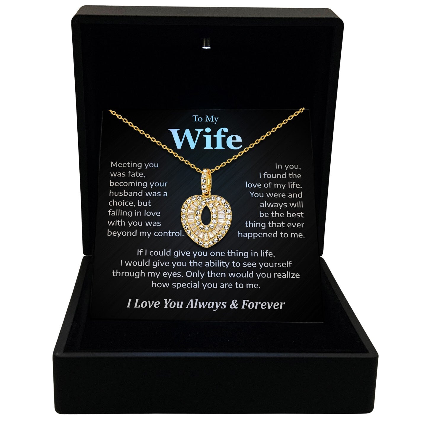TRYNDI To My Wife Necklace from Husband, Perfect Wife Valentines Gift Ideas