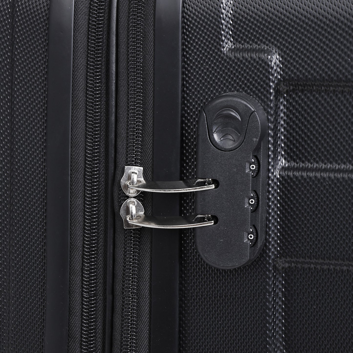 Expandable Luggage Set 3 Piece 21"26"30" Black Hardshell Suitcase with TSA Lock