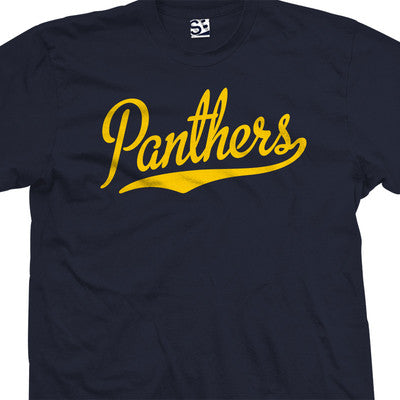 Panthers Script Tail Shirt | High School Sport Football Team | All Size & Colors