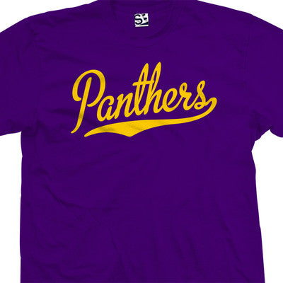 Panthers Script Tail Shirt | High School Sport Football Team | All Size & Colors
