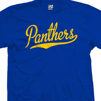 Panthers Script Tail Shirt | High School Sport Football Team | All Size & Colors