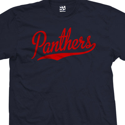 Panthers Script Tail Shirt | High School Sport Football Team | All Size & Colors