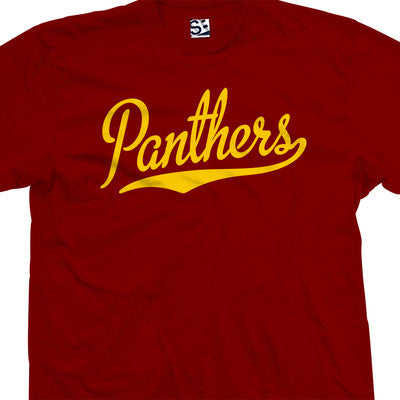 Panthers Script Tail Shirt | High School Sport Football Team | All Size & Colors