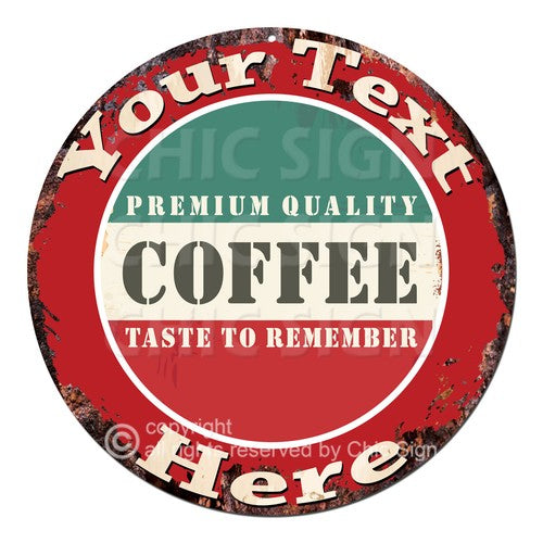 CP0193 ANY NAME'S Custom Coffee Personalized Aluminum Metal Sign Decor Gift idea