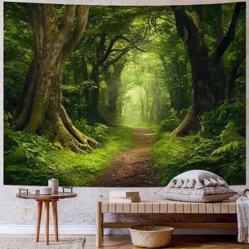 Amtoodopin Forest Tapestry Nature Landscape Tapestries 59.1L x 51.2W,