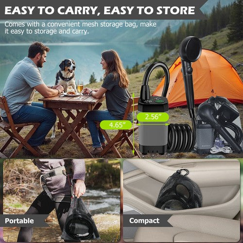 Portable Camping Shower 6000mAh Rechargeable Outdoor Camp Pump for Hiking Travel | eBay eBay Homepage More information - about the condition of this item Diners Club