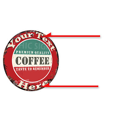 CP0193 ANY NAME'S Custom Coffee Personalized Aluminum Metal Sign Decor Gift idea