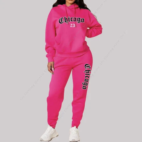 Women's Sets Hoodies Pants 2 Piece Outfits Aesthetic Sportswear Sweatsuit