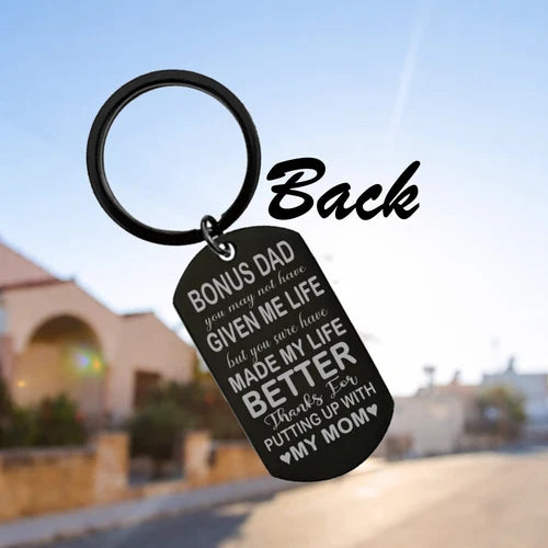 Durable Dog Tag Keychain Any Man Can Be a Father Special Bonus Dad Keepsake Idea