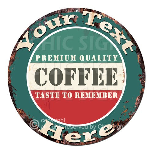 CP0193 ANY NAME'S Custom Coffee Personalized Aluminum Metal Sign Decor Gift idea