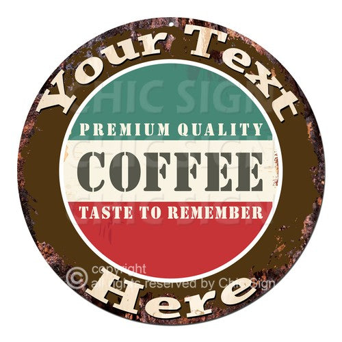 CP0193 ANY NAME'S Custom Coffee Personalized Aluminum Metal Sign Decor Gift idea