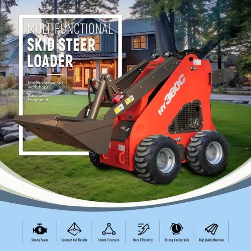 HY360C FREE SHIP/unloading Wheeled Mini Skid Steer Loader 13.5HP B&S Gas  Engine