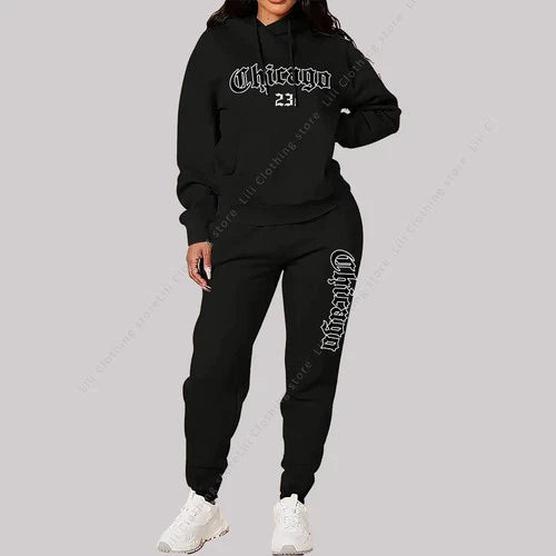 Women's Sets Hoodies Pants 2 Piece Outfits Aesthetic Sportswear Sweatsuit