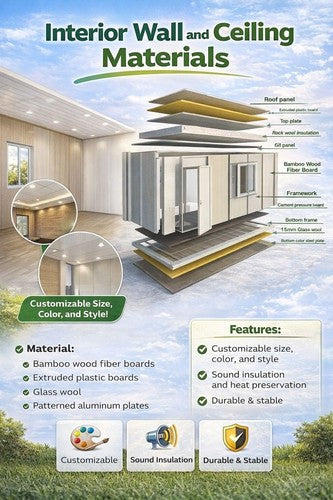 40ft Modular Container Home Prefab Tiny House 2/3 Bed, Bath, Kitchen- Fast Setup