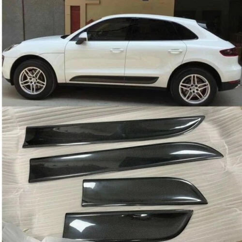 Carbon Fiber Car Door Panel Body Side Cover Trims Accessories For Porsche Macan
