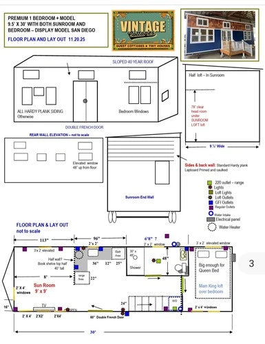 Tiny house for sale on wheels 9 x 30 MODERN BUNGALOW 2 BEDROOM  READY TO SHIP