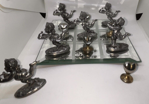 Metzke 1994 Pewter Gold Tone Tic Tac Toe Mirror Board Angels Hearts | eBayeBay HomeMore information - About this item conditionDiners Club
