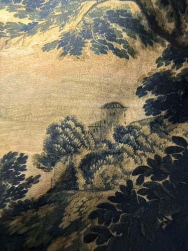 Verdure Tapestry Wall Hanging  17th Century Style Scene Natural Fiber RE559830