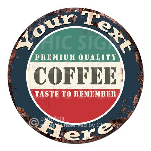 CP0193 ANY NAME'S Custom Coffee Personalized Aluminum Metal Sign Decor Gift idea