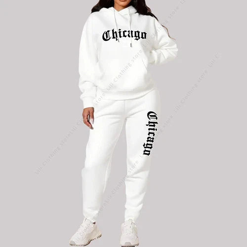 Women's Sets Hoodies Pants 2 Piece Outfits Aesthetic Sportswear Sweatsuit